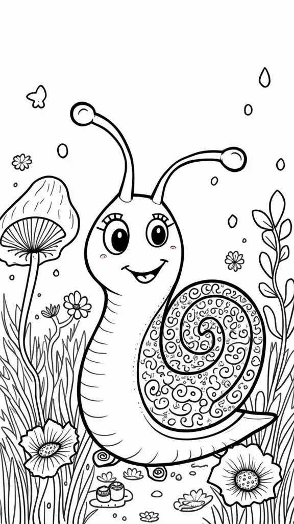 slug coloring page